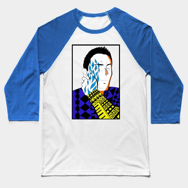 the real lebeau in ecopop totonac patterns portrait design Baseball T-Shirt by jorge_lebeau